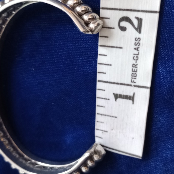 Sterling Silver Twisted Coil Cuff Bracelet Stamped Sterling - Picture 11 of 14